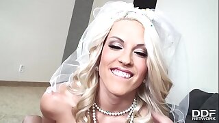 Superb Blonde Bride Blanche Bradburry Gives a Mind-blowing POV Blowjob