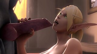 Girl in Globe of Warcraft have sex